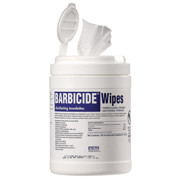 Barbicide Disinfecting Wipes - 160 Wipes - EFFECTIVE AGAINST COVID-19