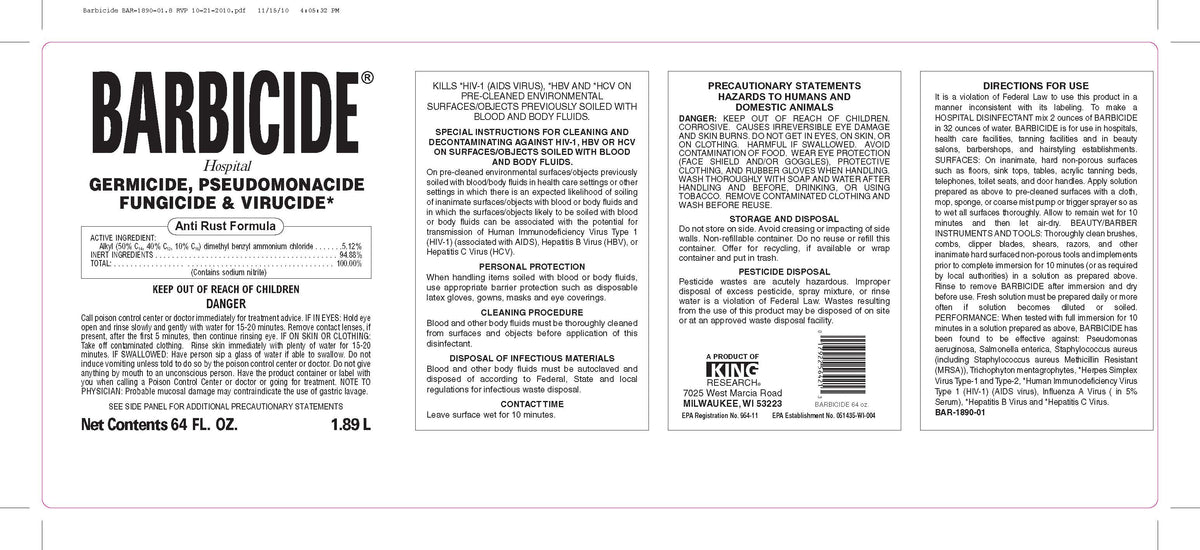 BARBICIDE Concentrate Effective against COVID19 Nail Maxim